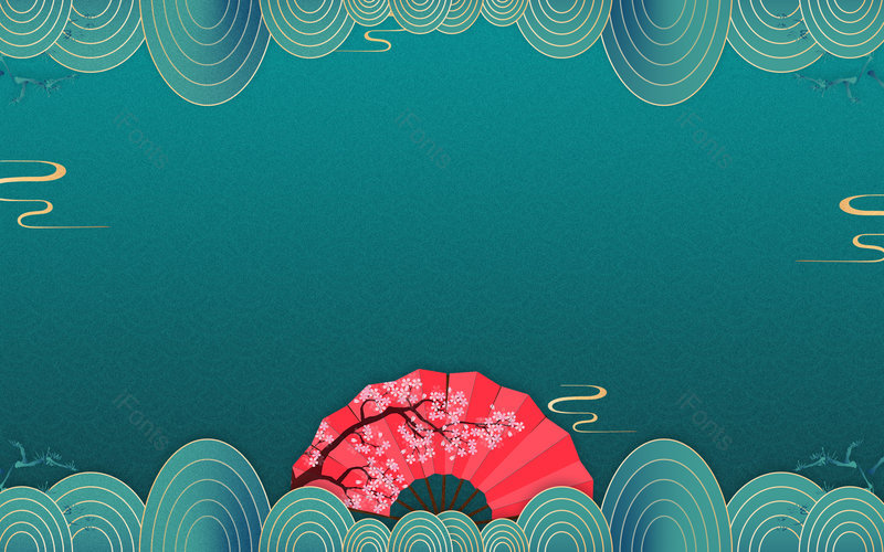 墨绿色中国风传统节日节气促销通用背景,插画/手绘图,插画/手绘图库,插画/手绘图下载,插画/手绘